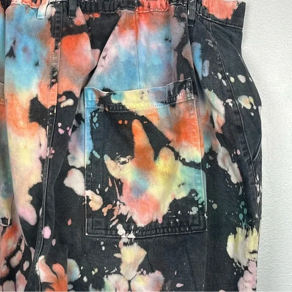 Big Bud Press Rainbow Magic Waters bleach tie dye denim Work Pants, 2XL petite. - Picture 9 of 14